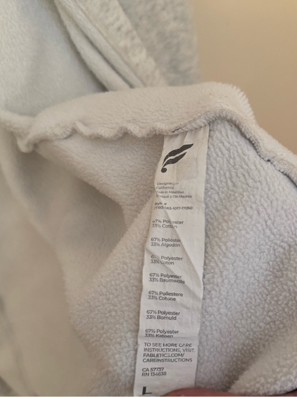 Fabletics Hooded Open Front Cardigan Heather Gray Size Large Pockets Activewear - Picture 5 of 5